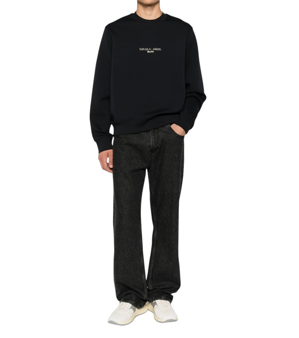 Black Logo Crew Neck Sweatshirt 2
