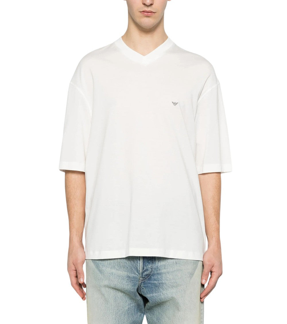 White Logo Crew Neck T-Shirt 2