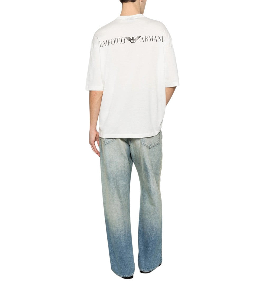 White Logo Crew Neck T-Shirt 3