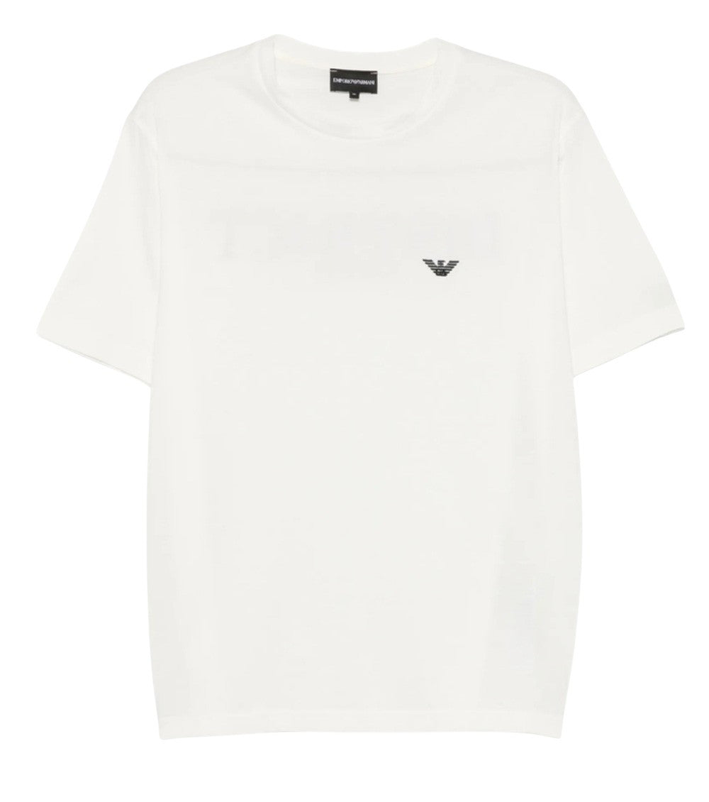 White Logo Crew Neck T-Shirt 1