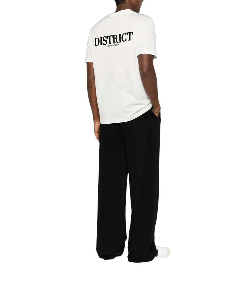White Logo Crew Neck T-Shirt 3