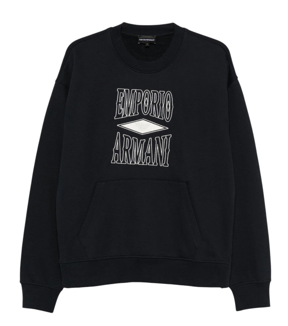 Black Logo Crew Neck Sweatshirt 1