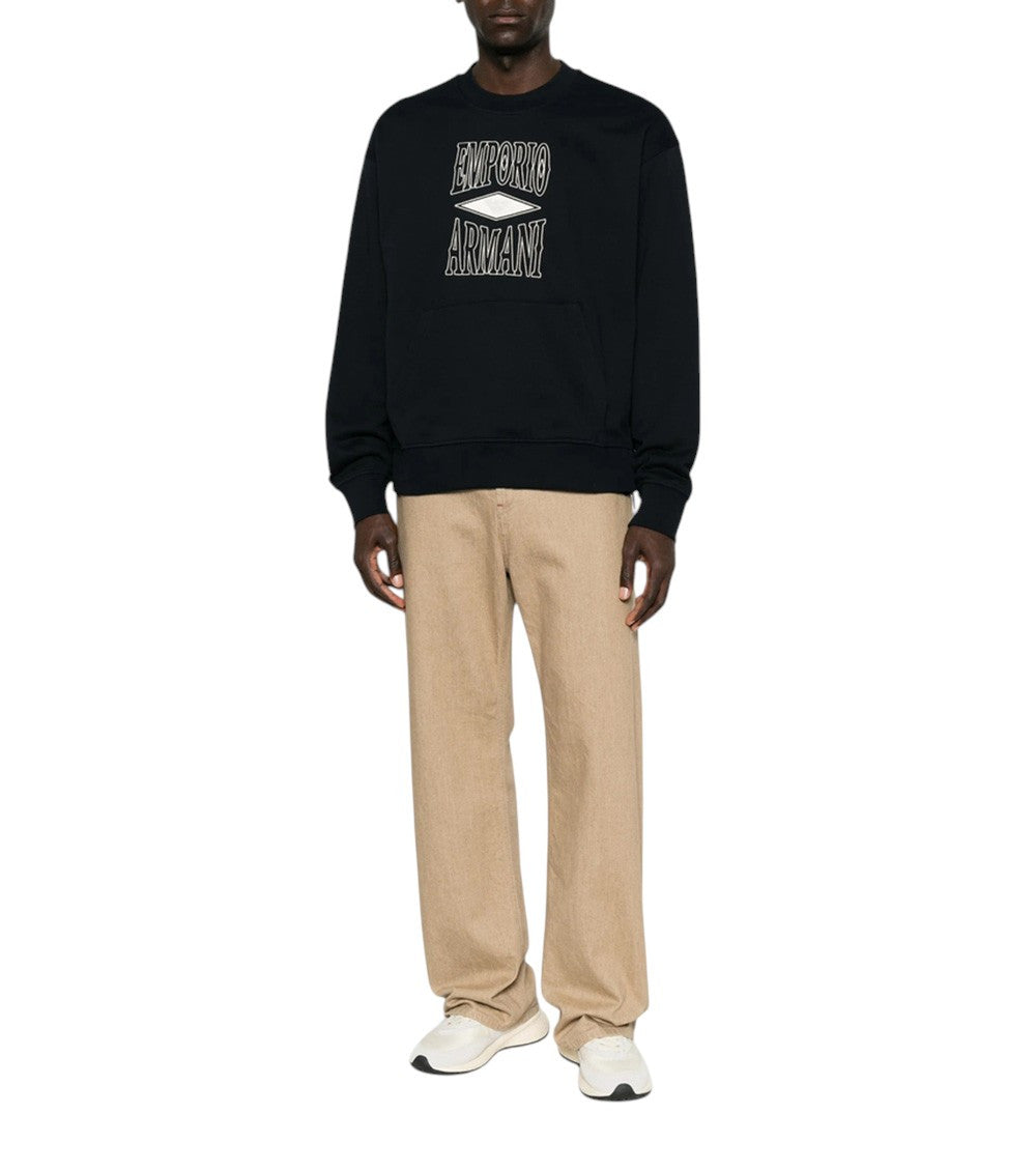 Black Logo Crew Neck Sweatshirt 2