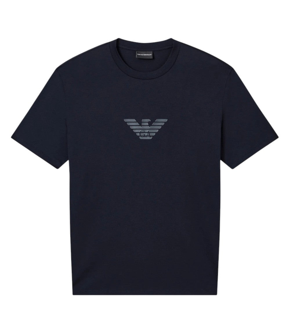Navy Blue Logo Crew Neck T-Shirt 1