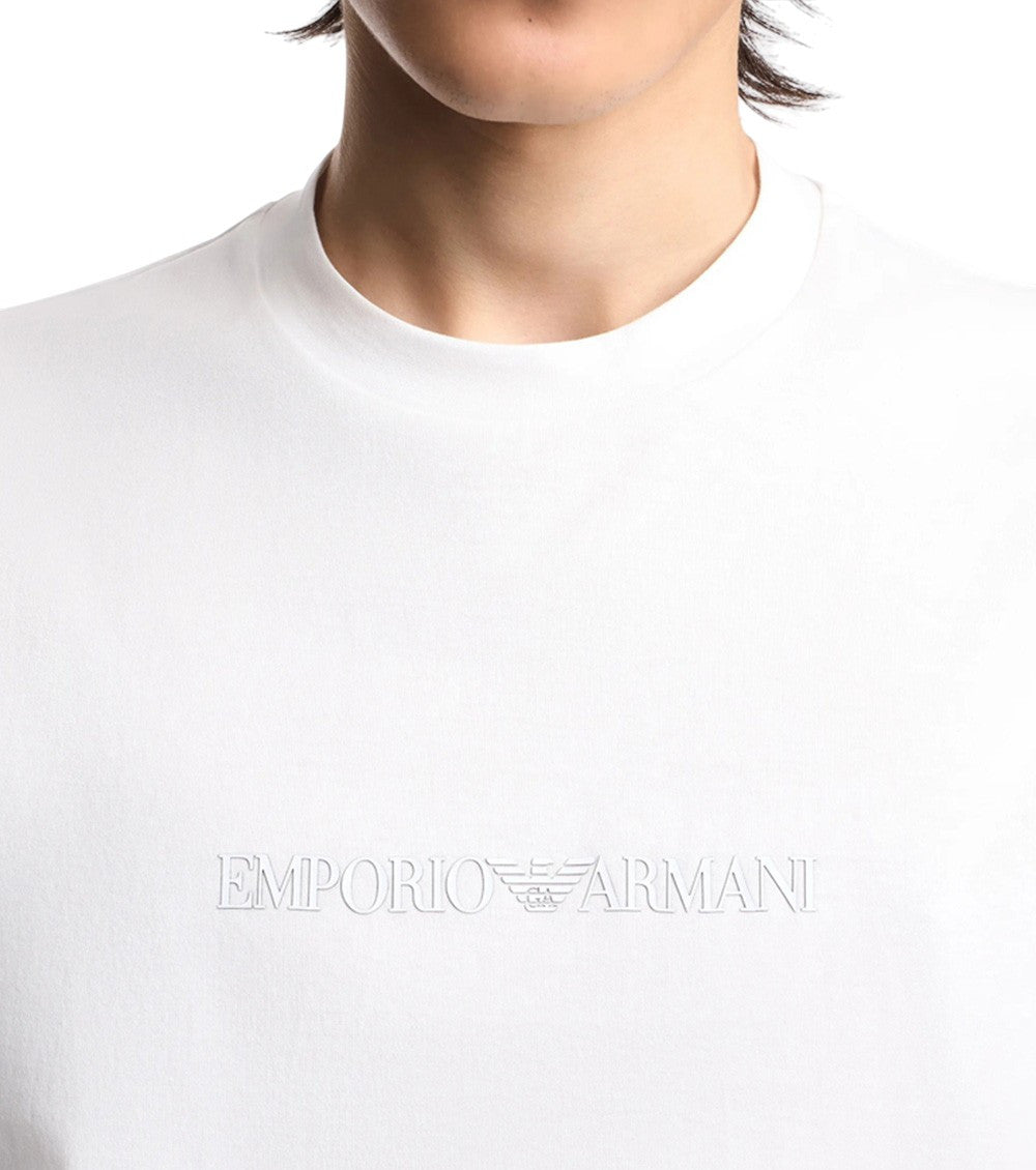 White Logo Crew Neck T-Shirt 4