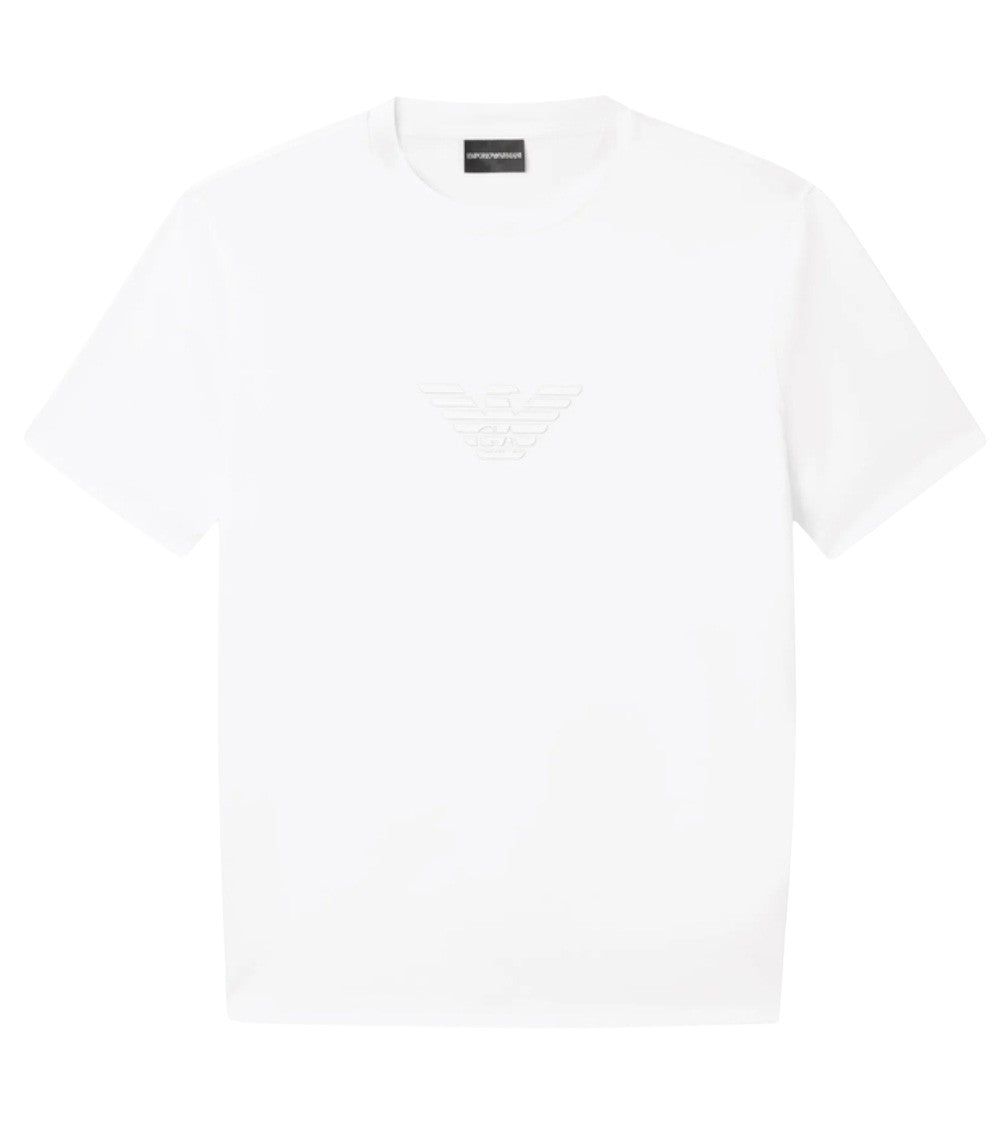 White Logo Crew Neck T-Shirt 1