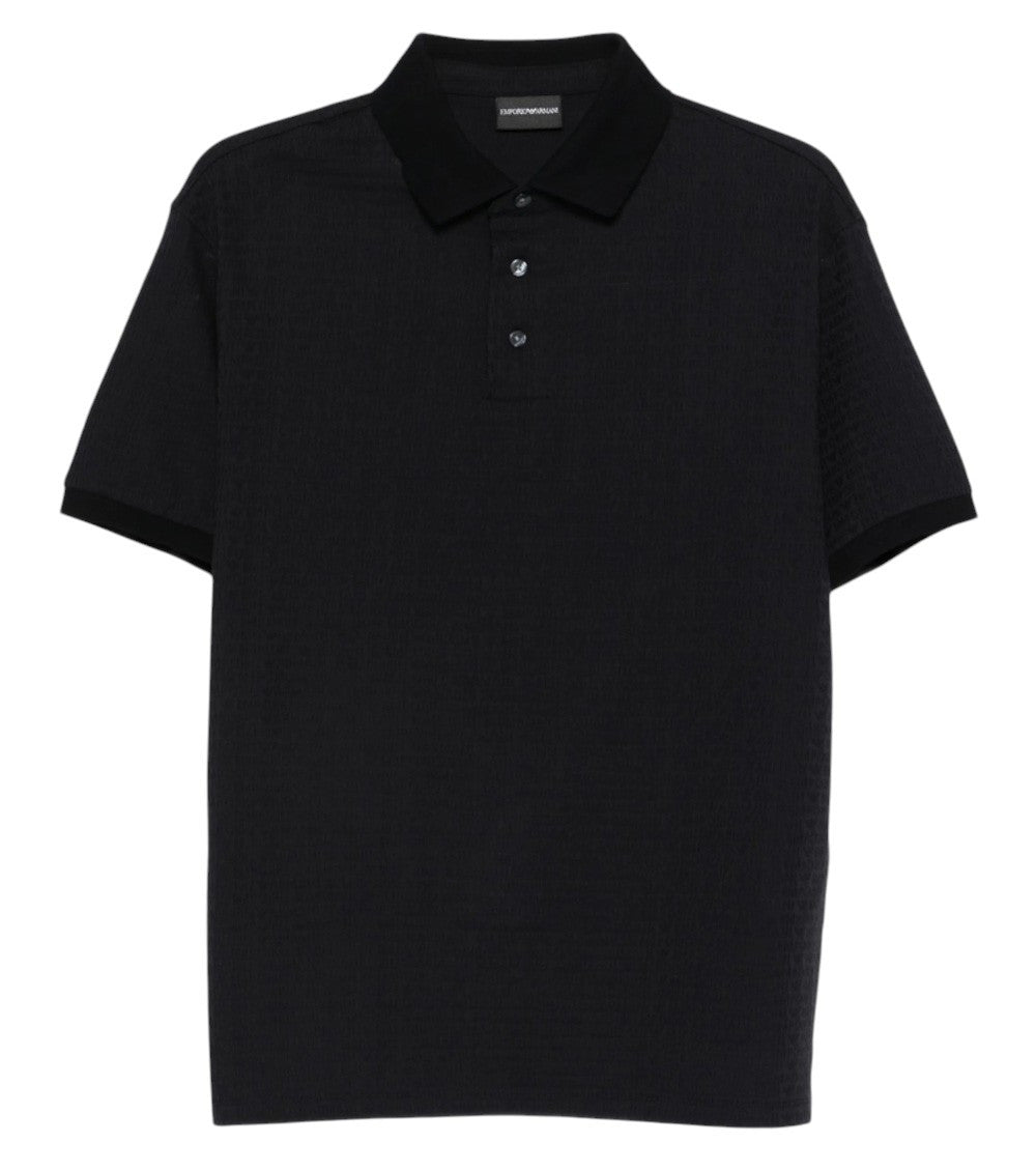 Black Textured Polo 1