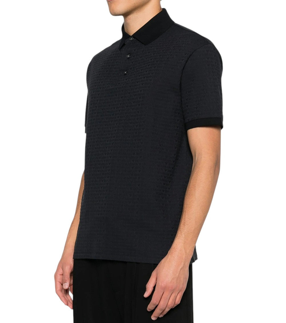 Black Textured Polo 4