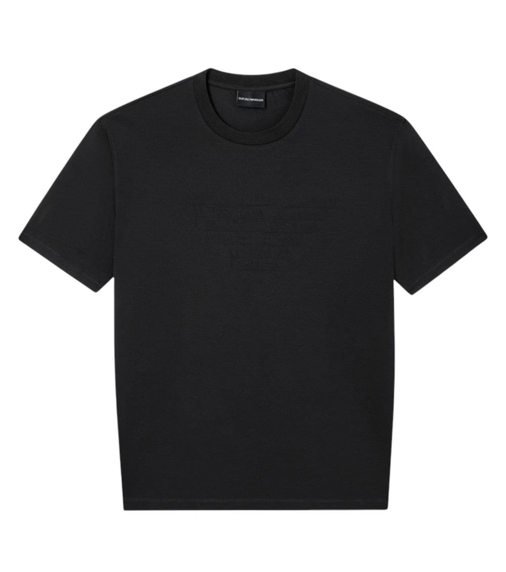 Black Solid Crew Neck T-Shirt 1