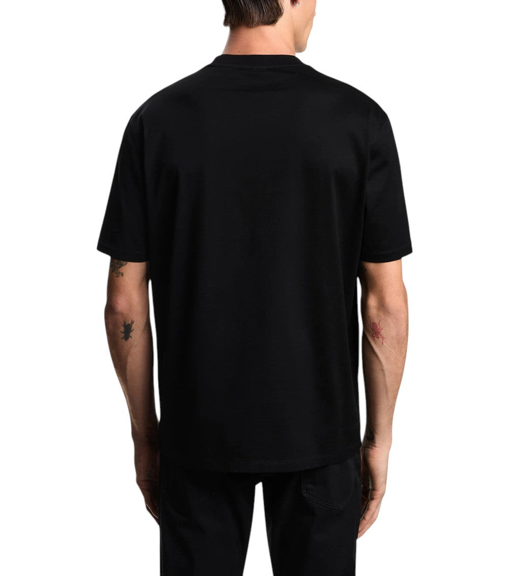 Black Solid Crew Neck T-Shirt 3