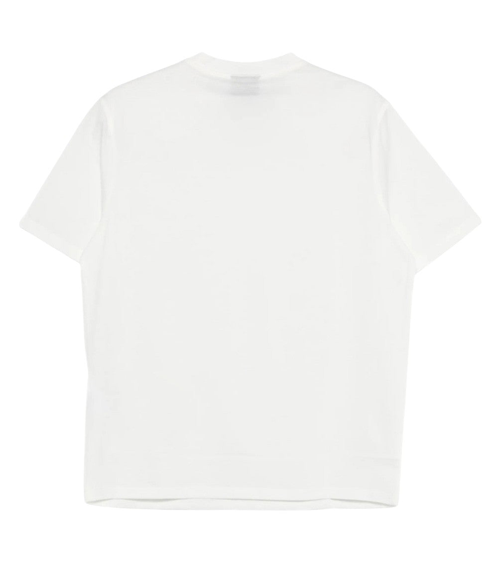 White Solid Crew Neck T-Shirt 2