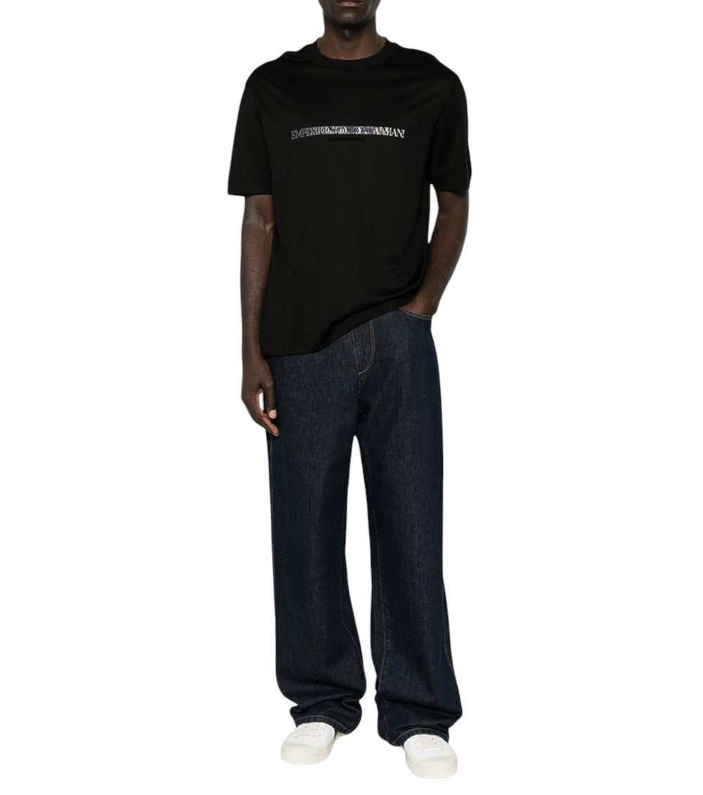 Black Logo Crew Neck T-Shirt 2