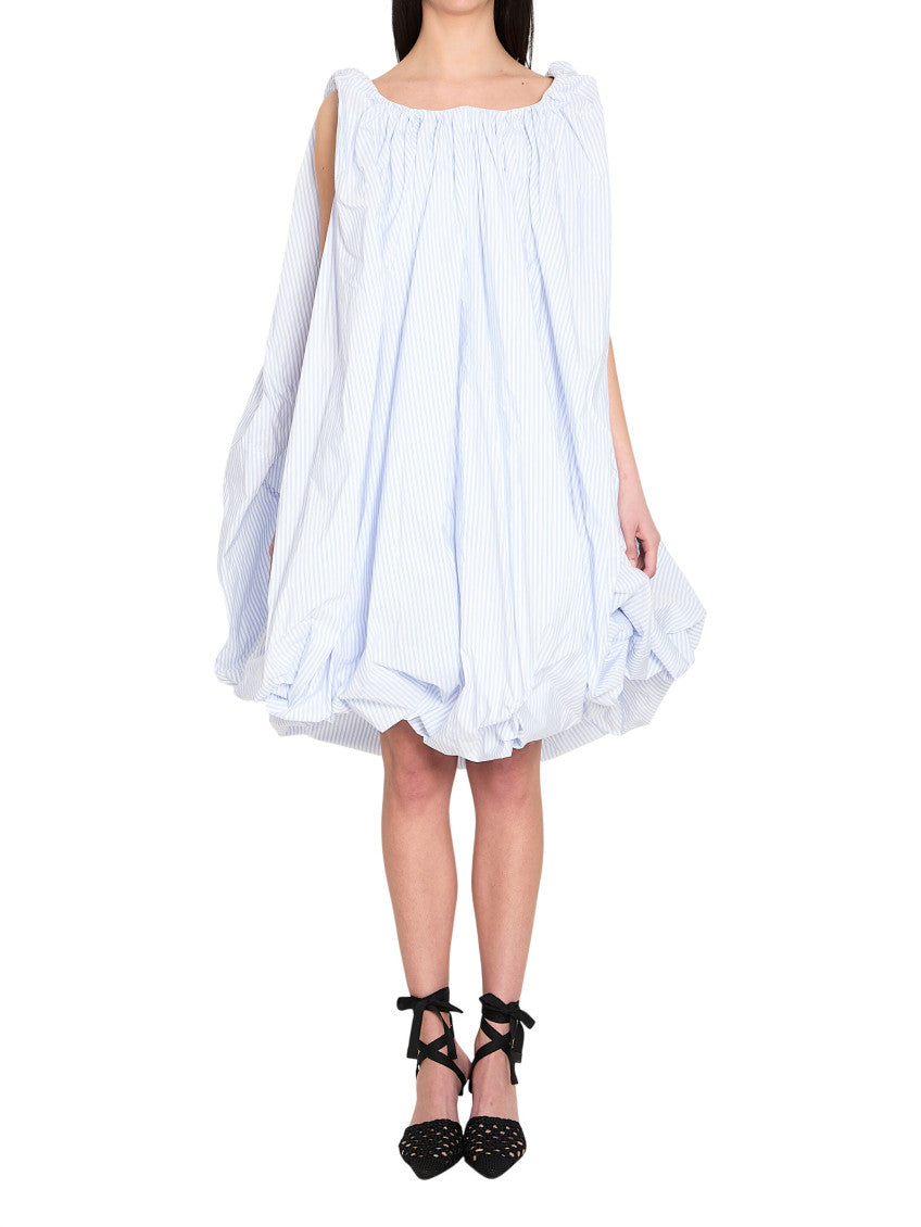 Light Blue Stripes Midi Dress 1