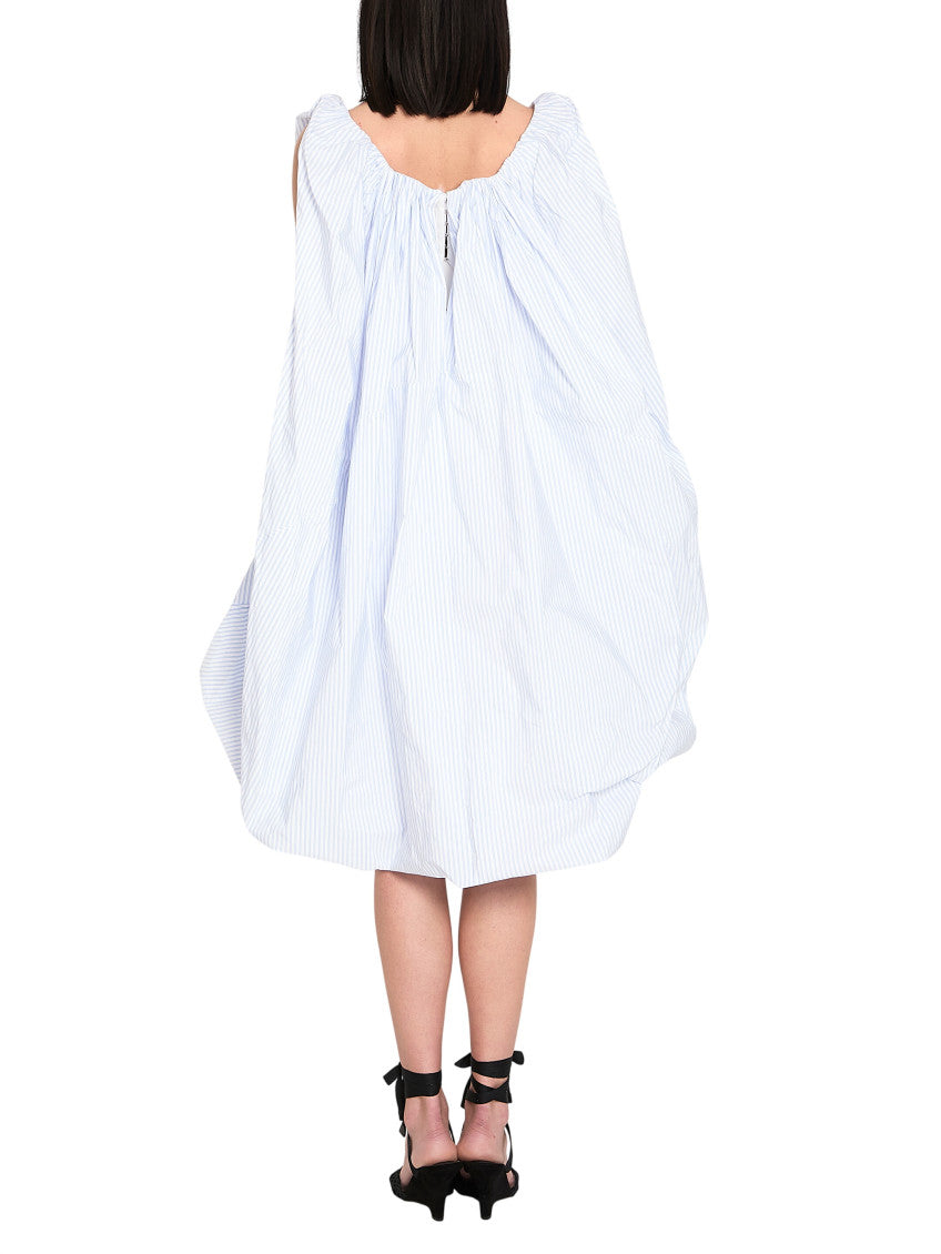 Light Blue Stripes Midi Dress 2