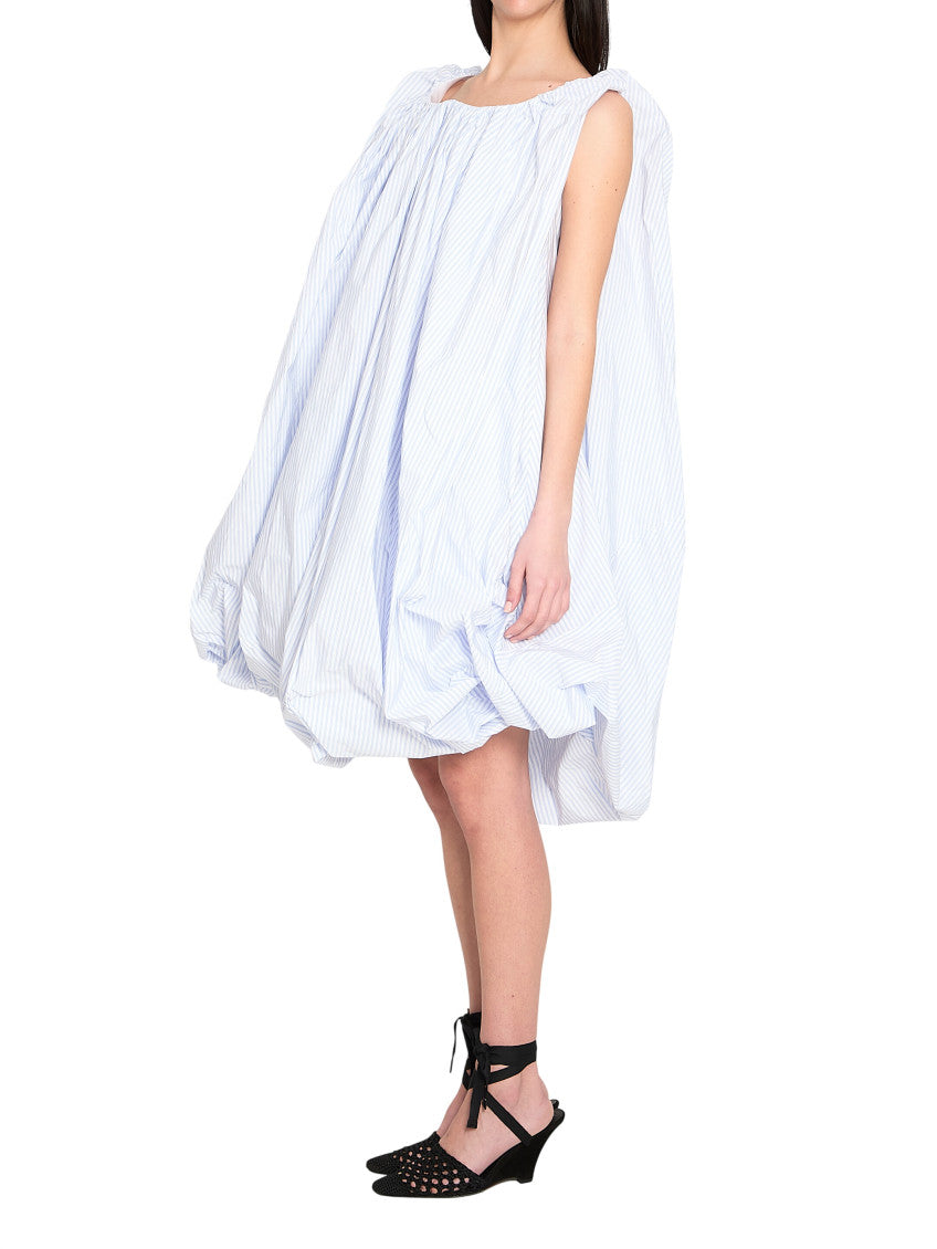 Light Blue Stripes Midi Dress 3