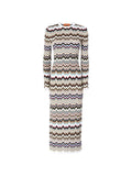 Multicolor Crew Neck Maxi Dress 1