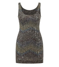 Multicolor Scoop Neck Mini Dress 1