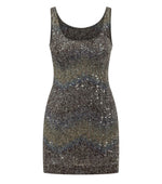 Multicolor Scoop Neck Mini Dress 1
