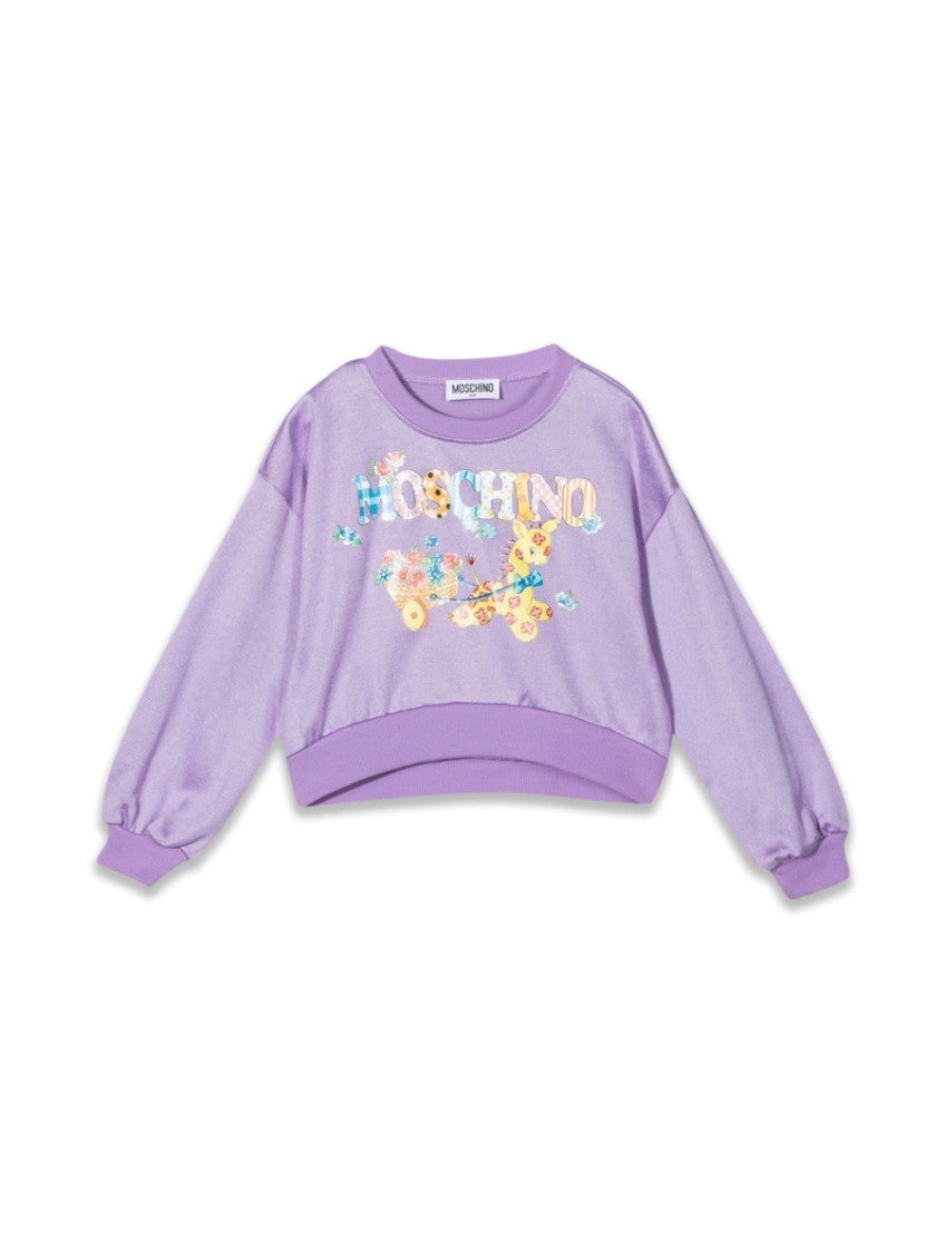 Girls Purple Graphic Sweatshirt 1