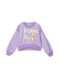 Girls Purple Graphic Sweatshirt 1