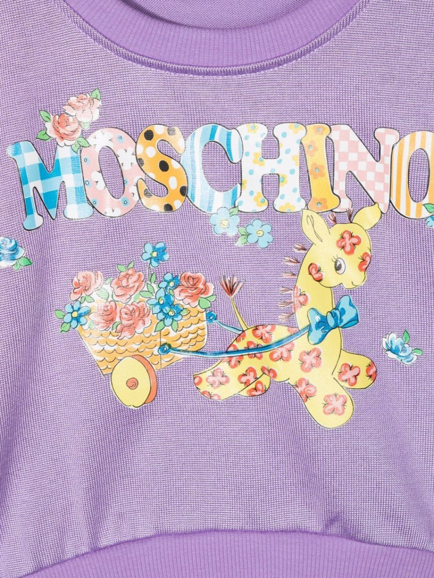 Girls Purple Graphic Sweatshirt 2