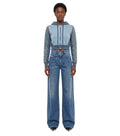 Blue Flared High Rise Jeans 1