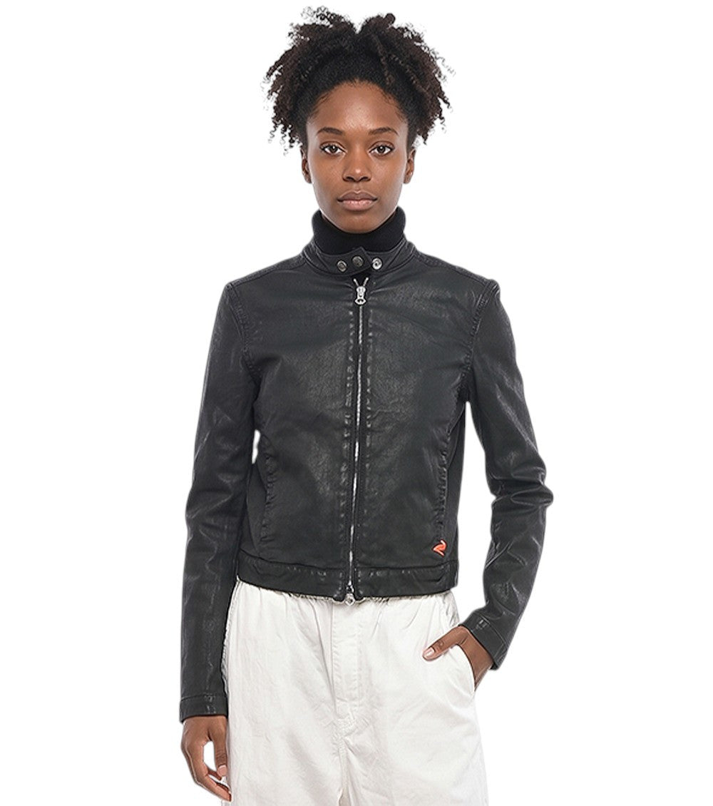 Black Mandarin Collar Jacket 1