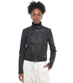 Black Mandarin Collar Jacket 1