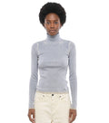 Sky Blue Knitted Turtle Neck Sweater 1
