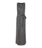 Multicolor  V Neck Maxi Dress 1