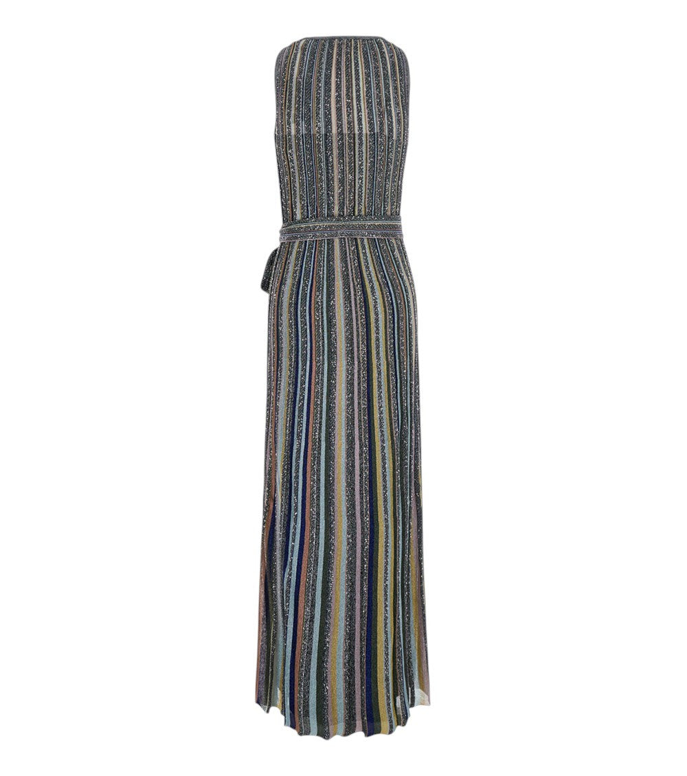 Multicolor  V Neck Maxi Dress 2