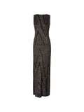 Multicolor Crew Neck Maxi Dress 1