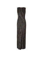 Multicolor Crew Neck Maxi Dress 1