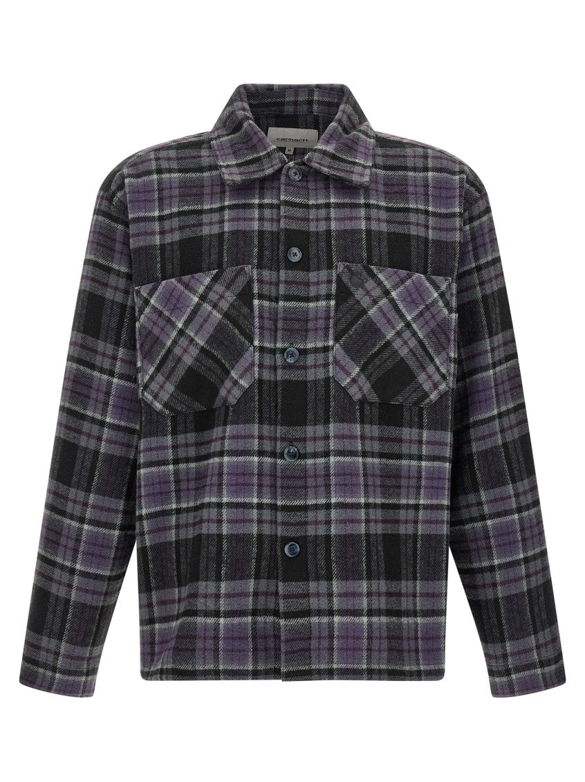 Purple Boxy Plaid Shirt 1