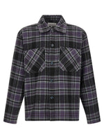 Purple Boxy Plaid Shirt 1