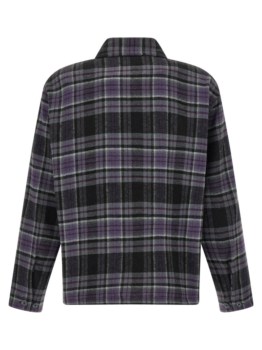 Purple Boxy Plaid Shirt 2