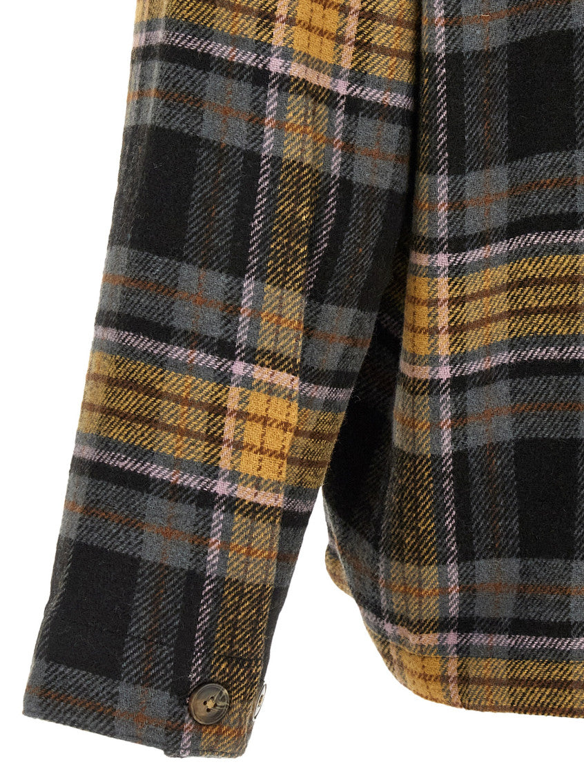 Yellow Boxy Plaid Shirt 4