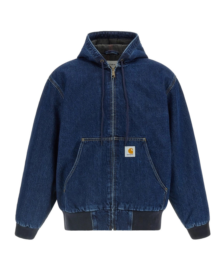Blue Zip-Up Hood Jacket 1