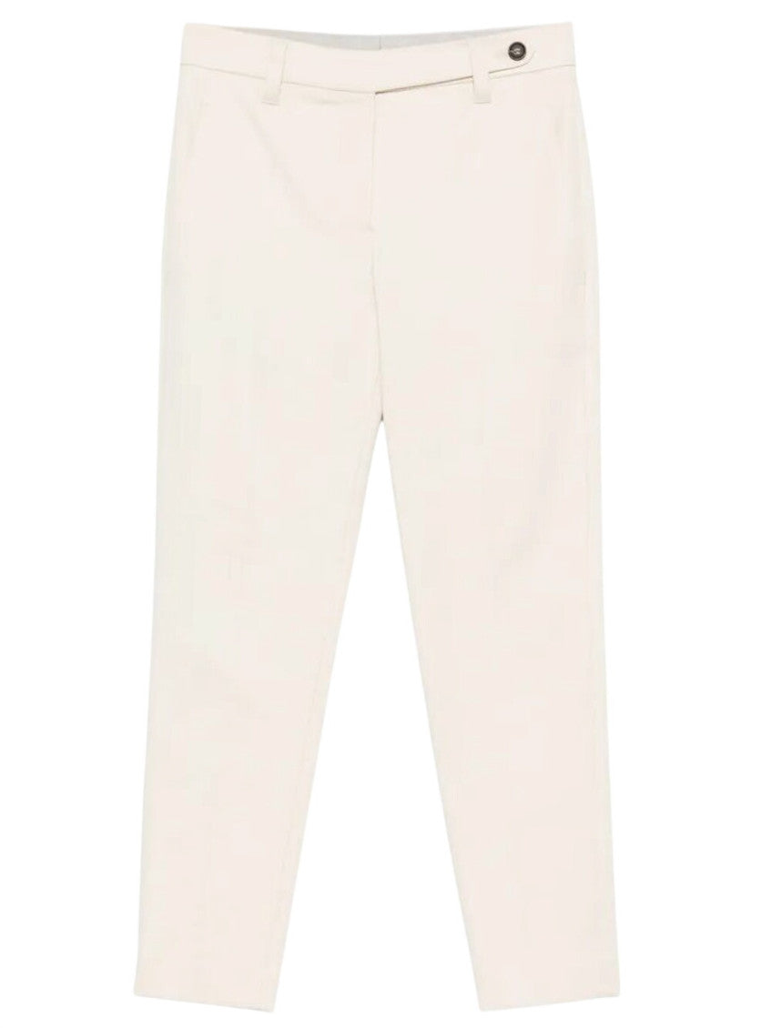 Off White Slim Flat Front Pants 1