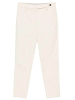 Off White Slim Flat Front Pants 1