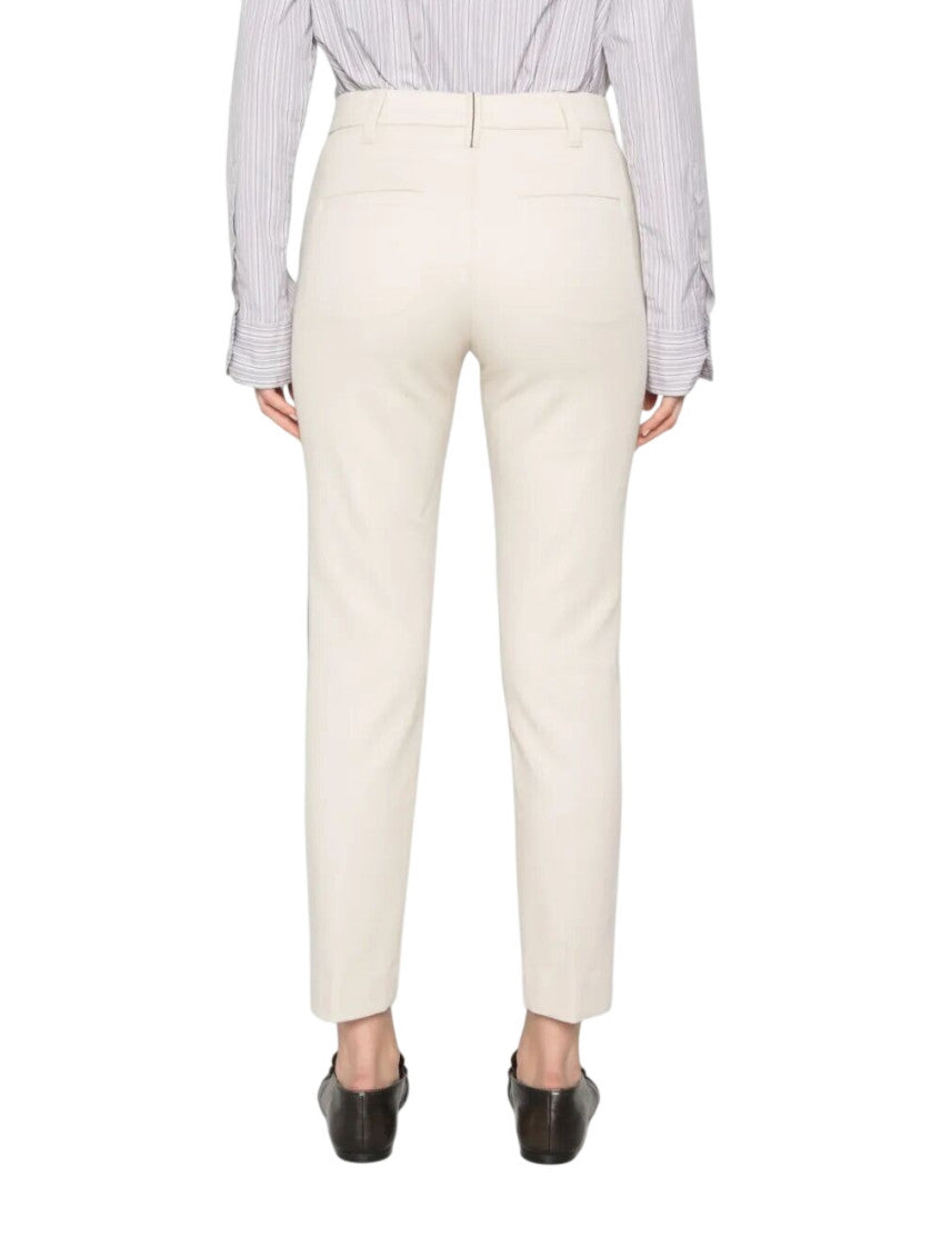 Off White Slim Flat Front Pants 2