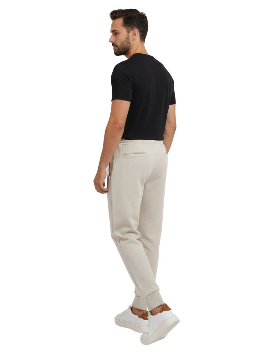 Light Beige Logo Joggers 2