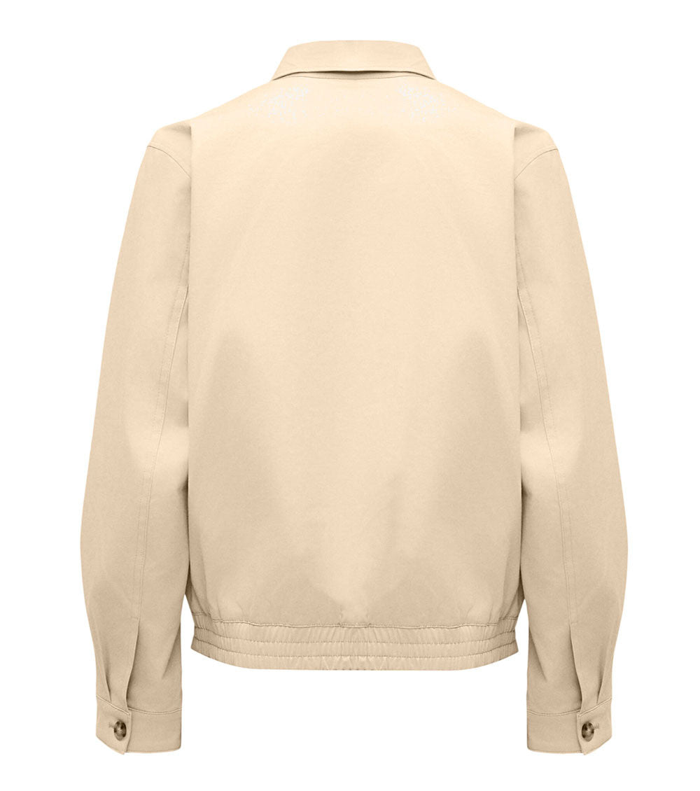 Beige Shirt Collar Jacket 2