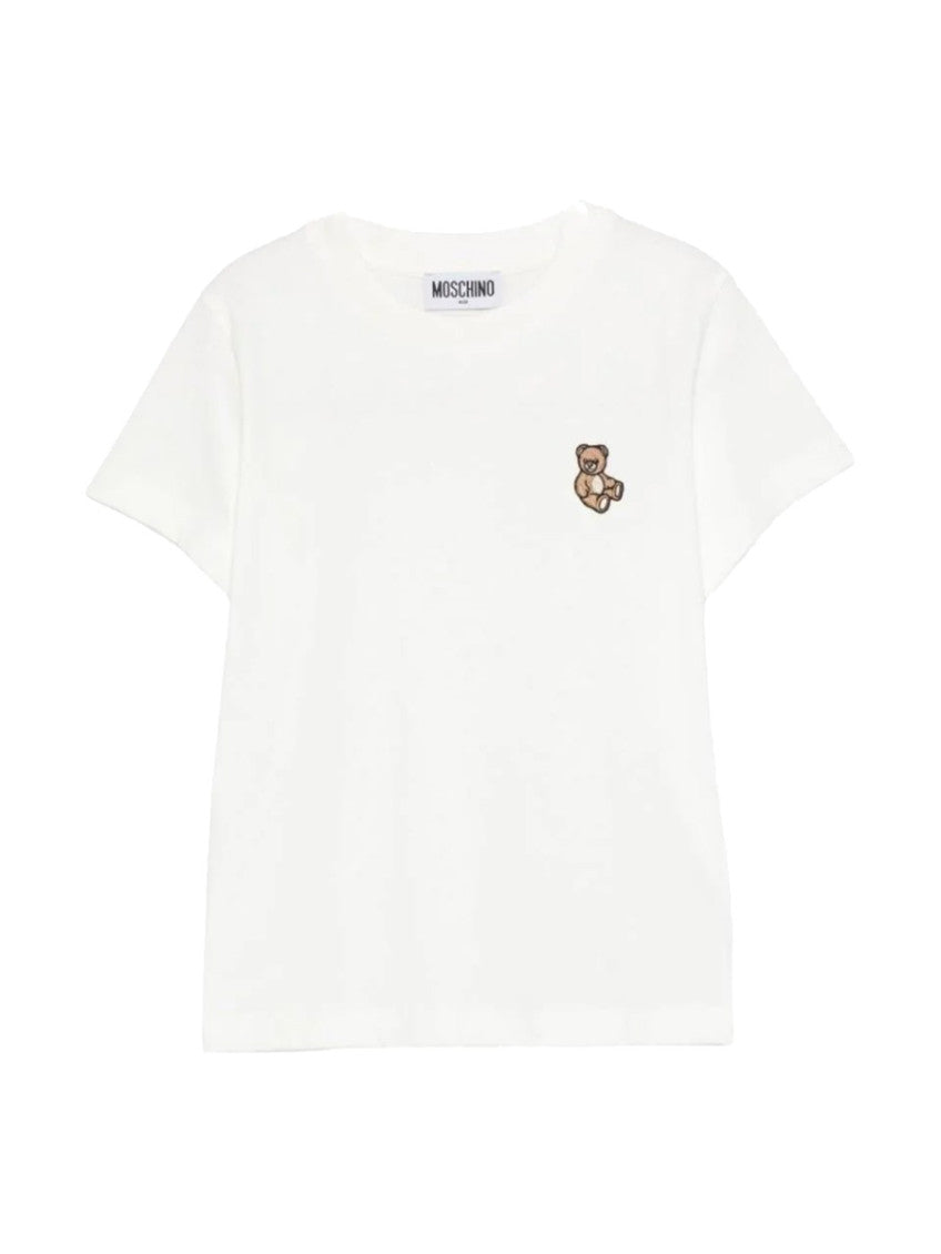 Kids White Embroidered T-Shirt 1