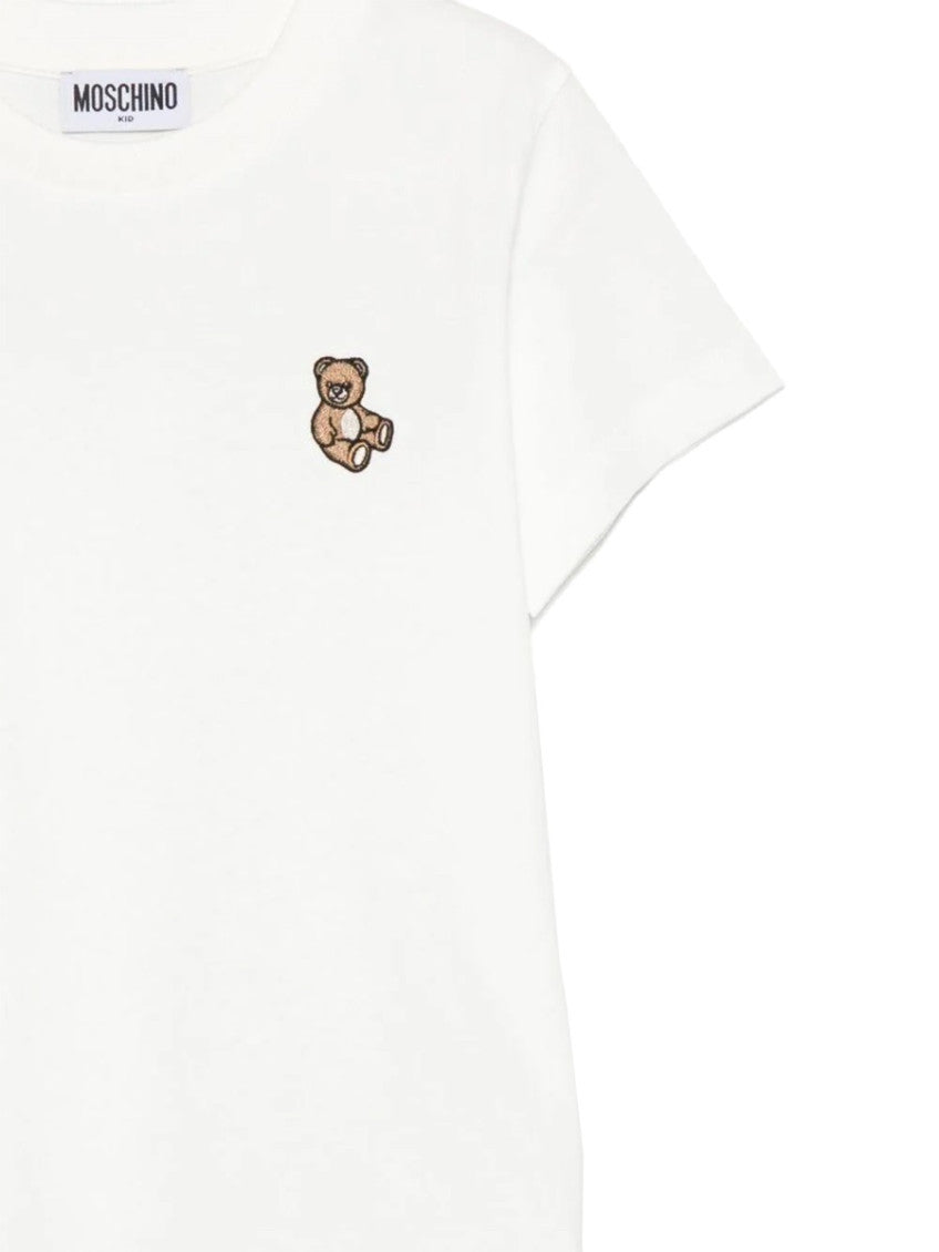 Kids White Embroidered T-Shirt 3