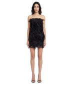 Black Embellished Strapless Mini Dress 1