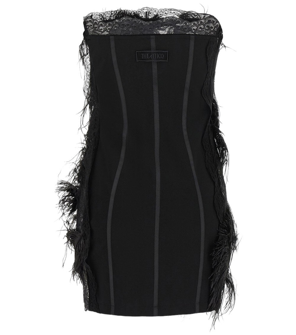 Black Embellished Strapless Mini Dress 4