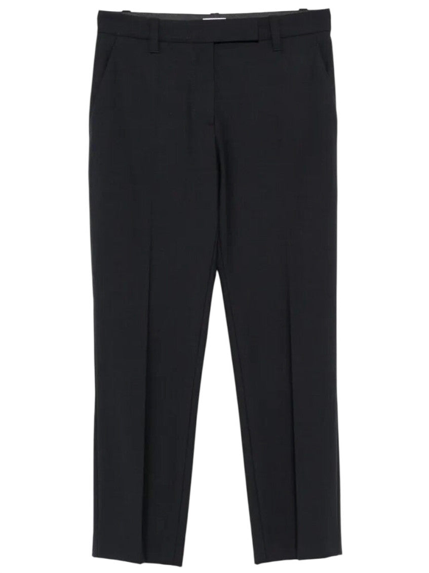 Black Tailored Flat Front Pants 1