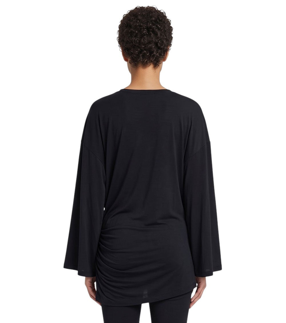 Black Crew Neck Mini Dress 2