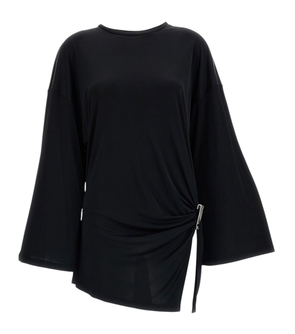 Black Crew Neck Mini Dress 3